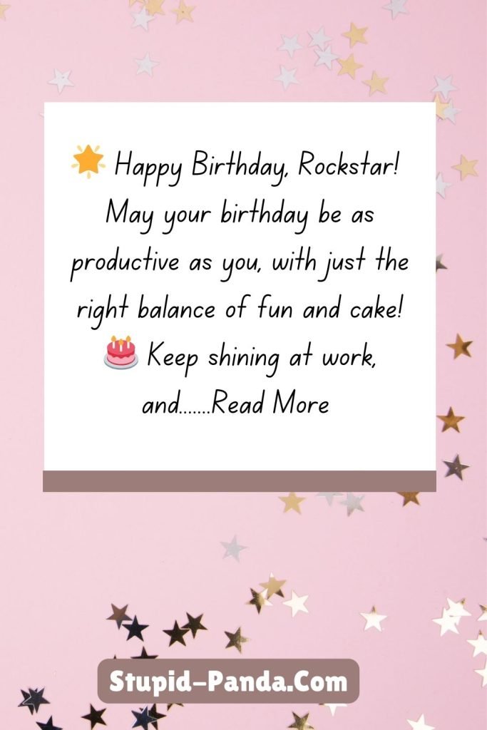 Birthday Wishes For Coworker || Stupid-Panda.Com