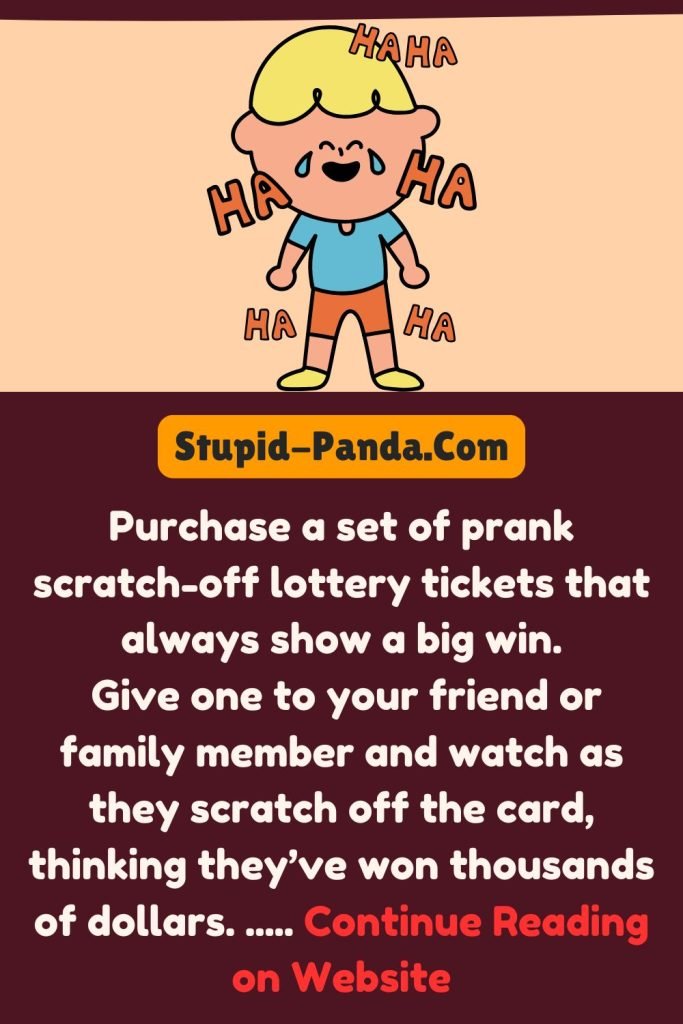 The Fake Scratch-Off Lottery Ticket