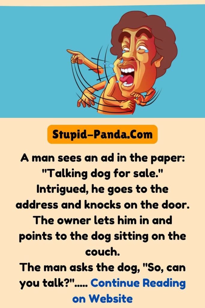 Funny Dad Jokes The Talking Dog Stupid-Panda.Com