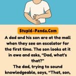 Dad Jokes | The Escalator Dilemma | Stupid-Panda.Com