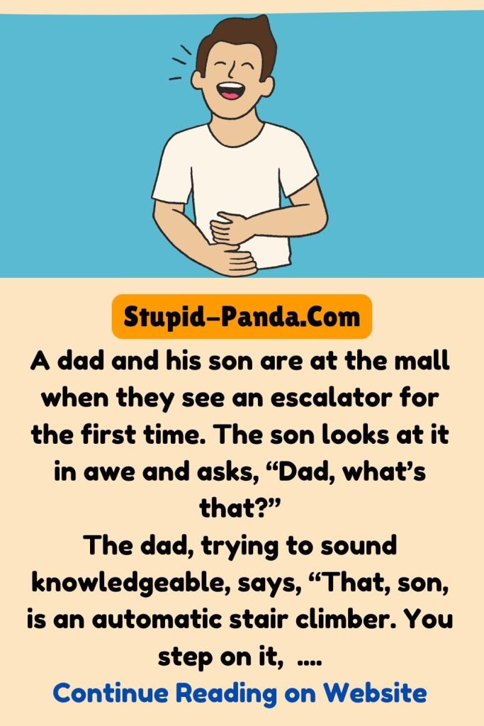 Dad Jokes | The Escalator Dilemma | Stupid-Panda.Com