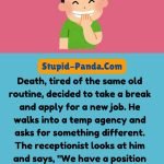 Dark Jokes | The Reaper’s New Job | Stupid-Panda.Com