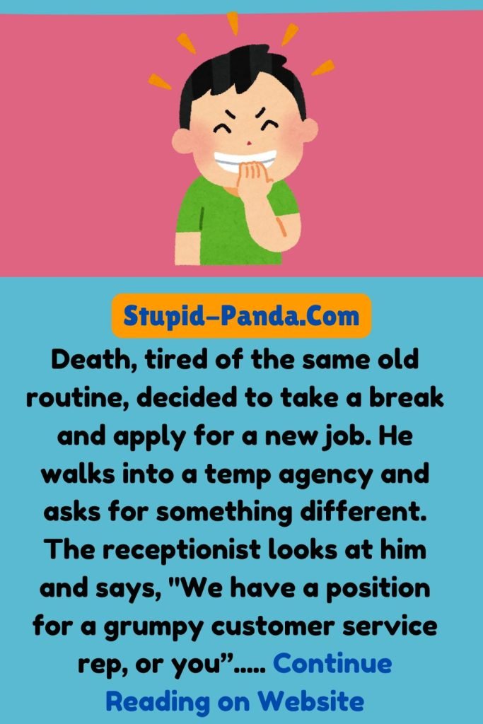 Dark Jokes | The Reaper’s New Job | Stupid-Panda.Com